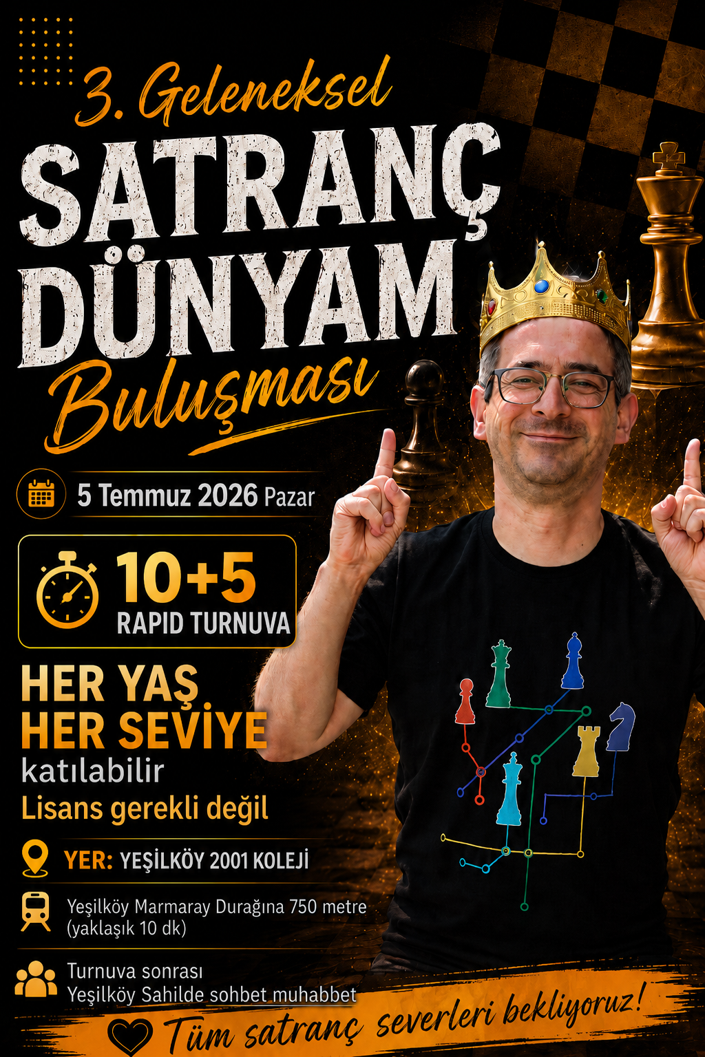 3. Geleneksel Satranç Dünyam Buluşması 3. Geleneksel Satranç Dünyam Buluşması - Görsel 1