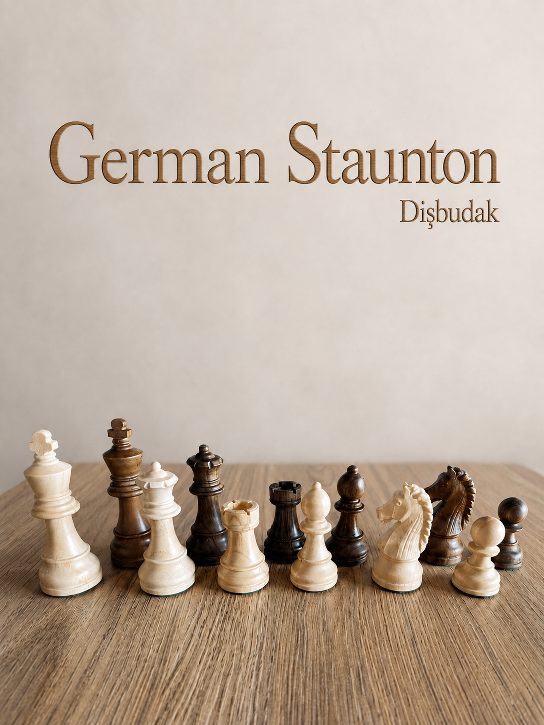 “German Staunton” Ahşap Satranç Taşları (Dişbudak ve Ceviz)