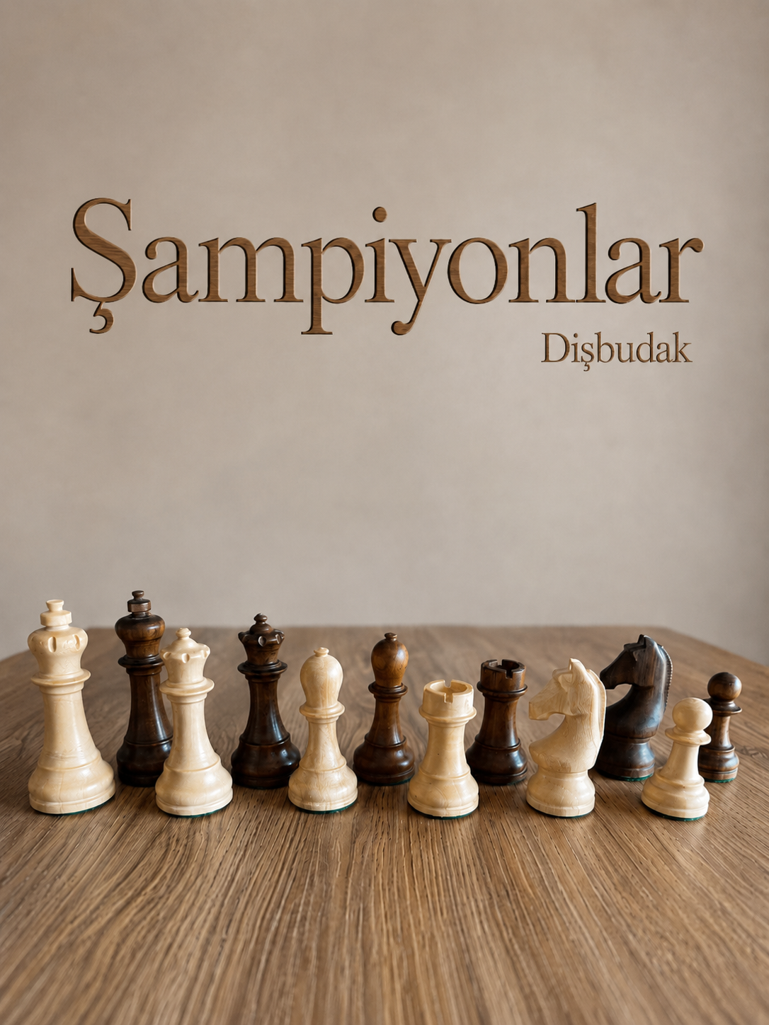 “Şampiyonlar” Ahşap Satranç Taşları (Dişbudak ve Ceviz)