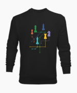 Satranç Temalı Erkek Sweatshirt – 4 Farklı Tasarım - Görsel 11