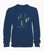 Satranç Temalı Kadın Sweatshirt – 4 Farklı Tasarım - Görsel 9